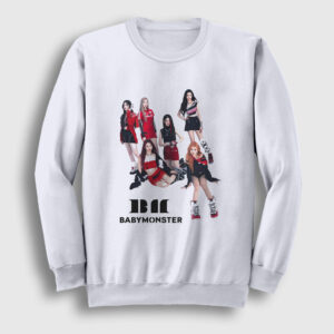 Band K Pop Baby Monster Babymonster Sweatshirt beyaz