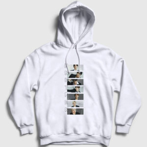 Band K Pop Enhypen Kapşonlu Sweatshirt beyaz