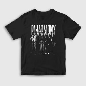 Band K-Pop P1Harmony Çocuk Tişört Siyah