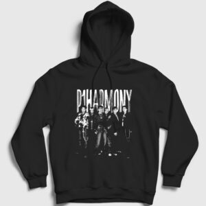 Band K-Pop P1Harmony Kapşonlu Sweatshirt Siyah