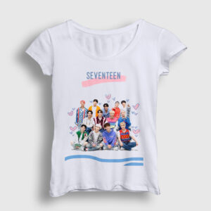 Band K Pop Seventeen Kadın Tişört