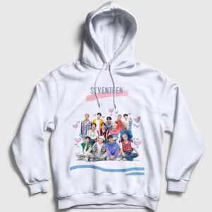 Band K Pop Seventeen Kapşonlu Sweatshirt