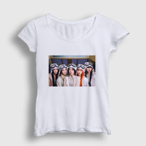 Band K Pop Young Posse Kadın Tişört beyaz