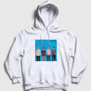 Band Müzik Weezer Kapşonlu Sweatshirt beyaz