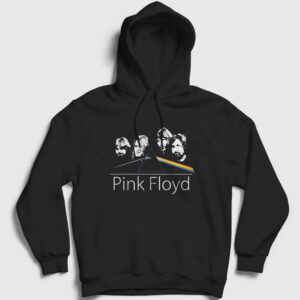 Band Pink Floyd Kapşonlu Sweatshirt siyah