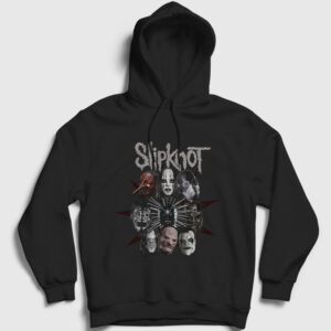 Band V2 Slipknot Kapşonlu Sweatshirt siyah