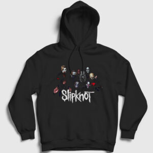 Band V3 Slipknot Kapşonlu Sweatshirt siyah