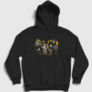 Band Wu Tang Clan Kapşonlu Sweatshirt siyah