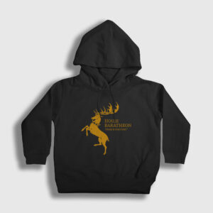 Baratheon Game Of Thrones Çocuk Kapşonlu Sweatshirt siyah