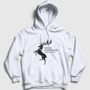 Baratheon Game Of Thrones Kapşonlu Sweatshirt beyaz