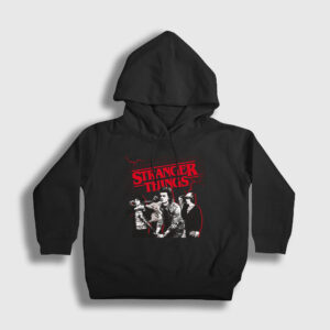 Battle Stranger Things Çocuk Kapşonlu Sweatshirt siyah