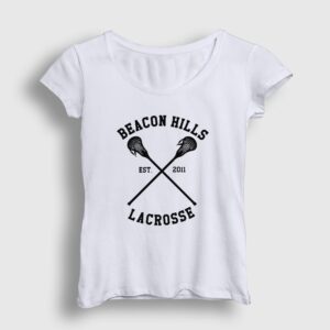 Beacon Hills Lacrosse Dizi Teen Wolf Kadın Tişört beyaz