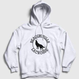 Beacon Hills Lacrosse V2 Dizi Teen Wolf Kapşonlu Sweatshirt beyaz