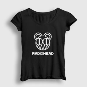 Bear Logo Radiohead Kadın Tişört siyah