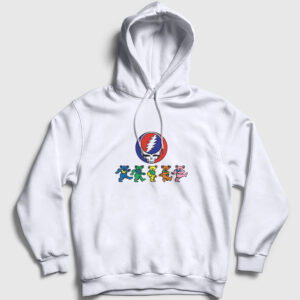 Bears Grateful Dead Kapşonlu Sweatshirt beyaz