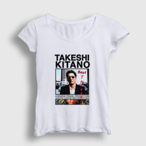 Beat Takeshi Kitano Kadın Tişört beyaz
