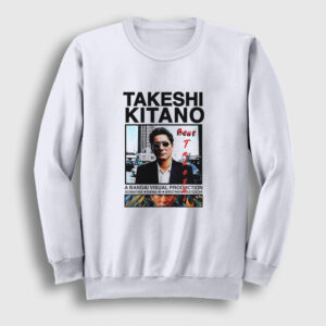 Beat Takeshi Kitano Sweatshirt beyaz