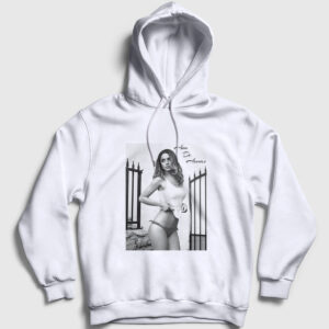 Beauty Cinema Ana De Armas Kapşonlu Sweatshirt beyaz