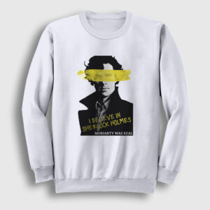 Believe Sherlock Holmes Sweatshirt beyaz