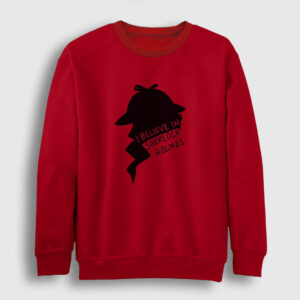 Believe V2 Sherlock Holmes Sweatshirt kırmızı