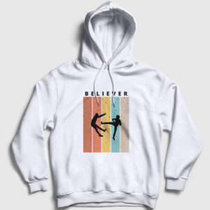 Believer Imagine Dragons Kapşonlu Sweatshirt beyaz