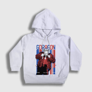 Big Bang Kwon Ji Yong G-Dragon Çocuk Kapşonlu Sweatshirt beyaz