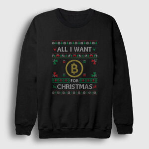 Bitcoin For Christmas Yılbaşı Sweatshirt siyah