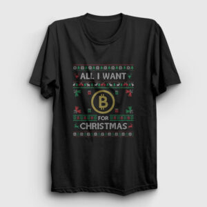 Bitcoin For Christmas Yılbaşı Tişört siyah