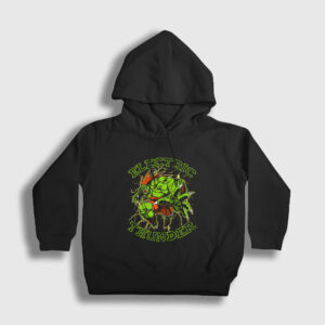 Blanka Oyun Street Fighter Çocuk Kapşonlu Sweatshirt siyah