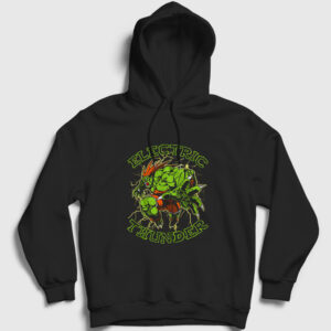 Blanka Oyun Street Fighter Kapşonlu Sweatshirt siyah