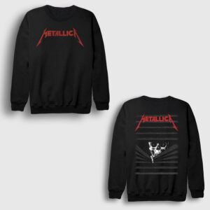 Blinds Skull Metallica Sırt Baskılı Sweatshirt siyah