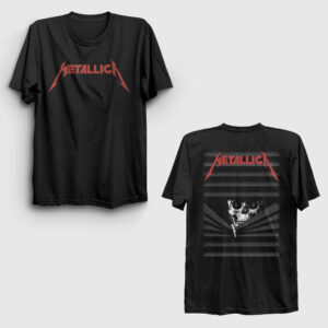 Blinds Skull Metallica Sırt Baskılı Tişört siyah