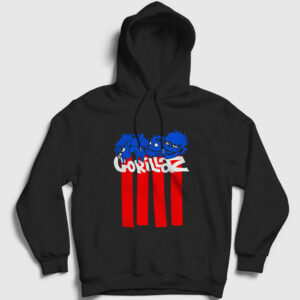 Blocks Gorillaz Kapşonlu Sweatshirt siyah