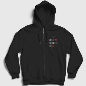 Blurryface Twenty One Pilots Fermuarlı Kapşonlu Sweatshirt siyah