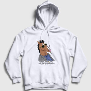 BoJack Horseman Kapşonlu Sweatshirt beyaz