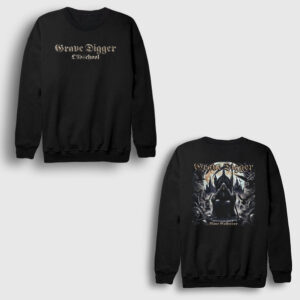Bone Collector Grave Digger Sırt Baskılı Sweatshirt siyah