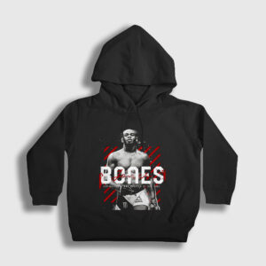 Bones Jon Jones Mma Ufc Çocuk Kapşonlu Sweatshirt siyah