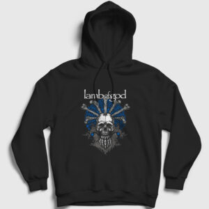 Bones Lamb Of God Kapşonlu Sweatshirt siyah