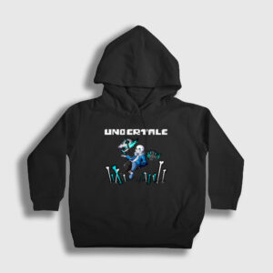 Bones Undertale Çocuk Kapşonlu Sweatshirt siyah