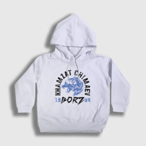 Borz Khamzat Chimaev Mma Ufc Çocuk Kapşonlu Sweatshirt beyaz