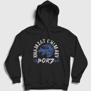 Borz Khamzat Chimaev Mma Ufc Kapşonlu Sweatshirt siyah