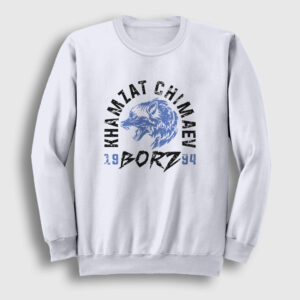 Borz Khamzat Chimaev Mma Ufc Sweatshirt beyaz