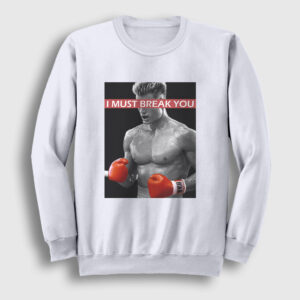 Break ivan Drago Film Rocky Sweatshirt beyaz