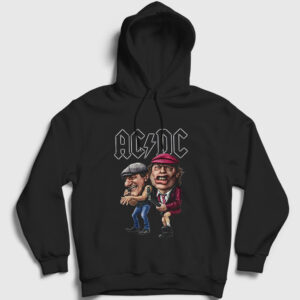 Brian and Angus AC/DC Kapşonlu Sweatshirt siyah