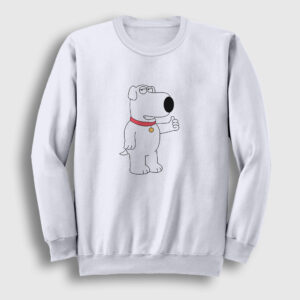 Brian Griffin Family Guy Sweatshirt beyaz