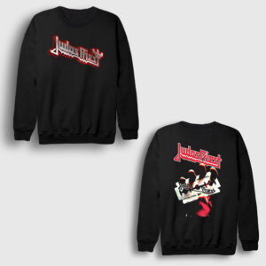 British V2 Judas Priest Sırt Baskılı Sweatshirt siyah