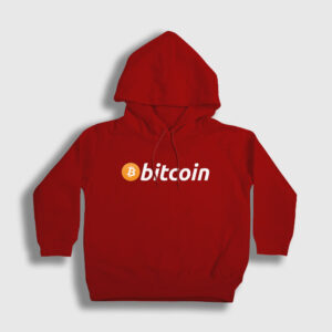 Btc Bitcoin Çocuk Kapşonlu Sweatshirt kırmızı