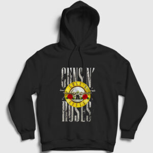 Bullet Guns N' Roses Kapşonlu Sweatshirt siyah