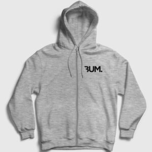 Bum Gym Spor Chris Bumstead Fermuarlı Kapşonlu Sweatshirt gri kırçıllı