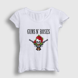 Bunch Guns N' Roses Kadın Tişört beyaz